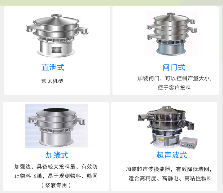 大漢旋振篩根據(jù)不同行業(yè)的要求分為直泄式、閘門式、加緣式、超聲波式等設(shè)計(jì)